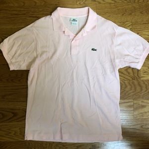 Lacoste pink polo shirt